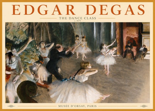 Edgar Degas The Dance Class III No5 - Plakat