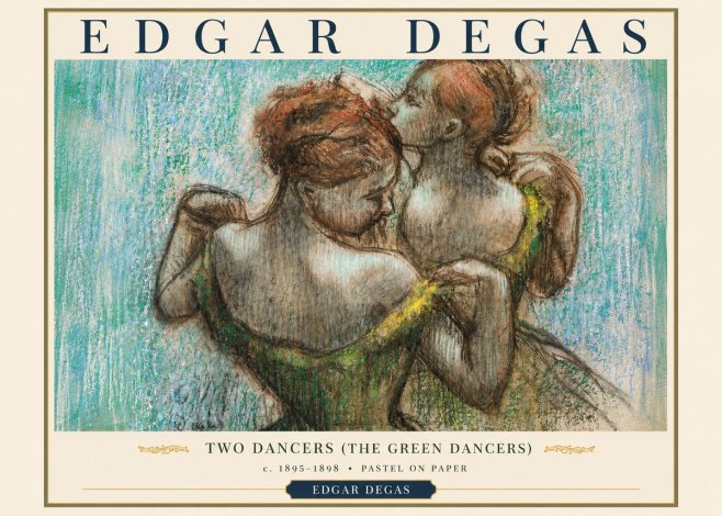 Edgar Degas Two Dancers (the Green Dancers) No3 - Plakat