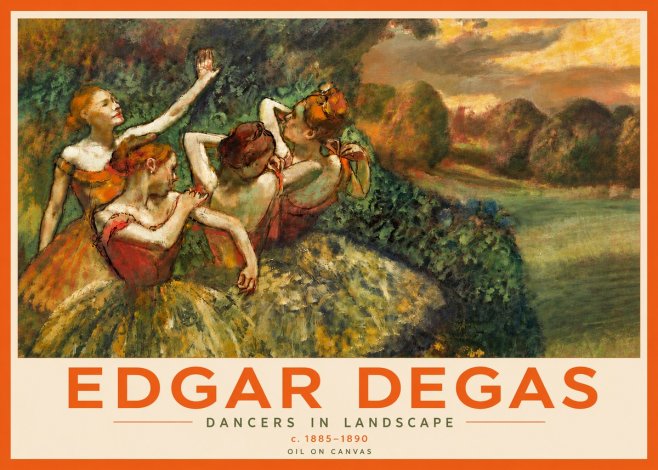 Edgar Degas Dancers in Landscape II No5 - Plakat