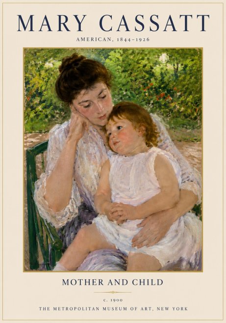 Mary Cassatt Mother and Child I No3 - Plakat