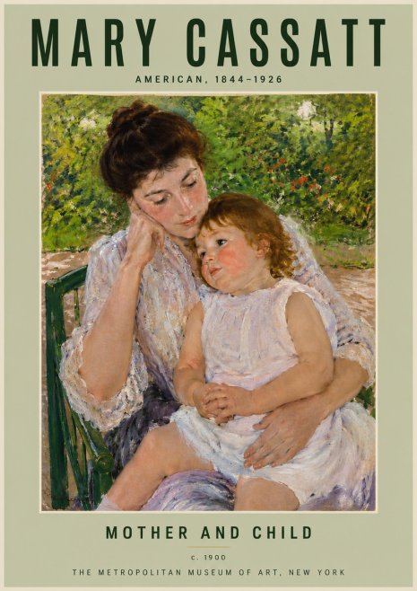 Mary Cassatt Mother and Child I No4 - Plakat