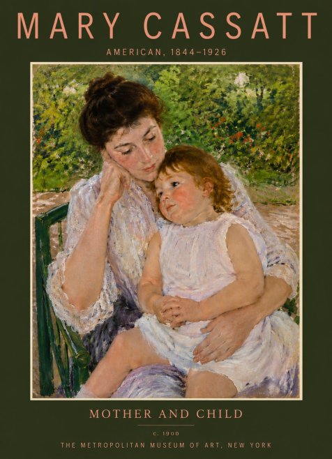 Mary Cassatt Mother and Child I No5 - Plakat