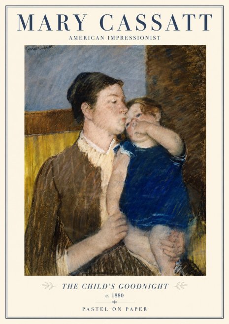 Mary Cassatt The Child's Goodnight No2 - Plakat