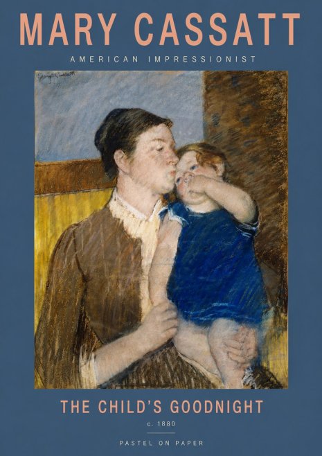 Mary Cassatt The Child's Goodnight No3 - Plakat