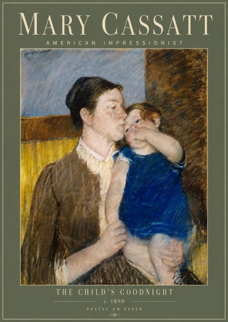 Mary Cassatt The Child's Goodnight No4 - Plakat