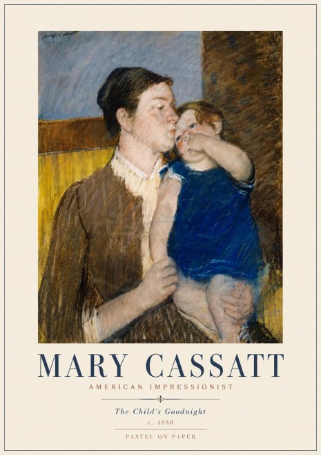 Mary Cassatt The Child's Goodnight No5 - Plakat