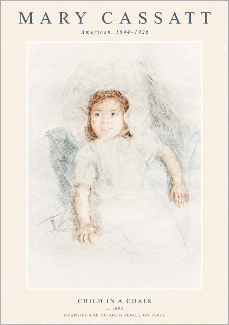 Mary Cassatt Child in a Chair No1 - Plakat