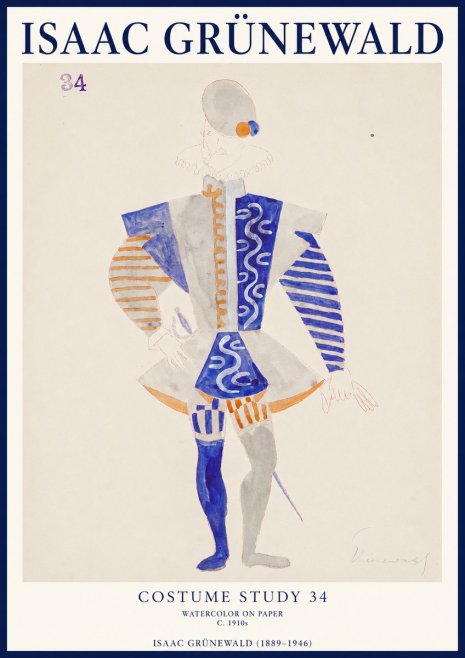 Isaac Grünewald Costume Study 34 No1 - Plakat