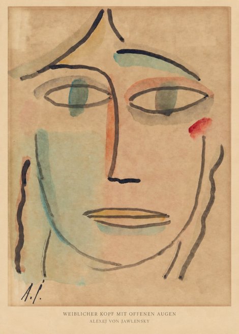 Alexej von Jawlensky Weiblicher Kopf Mit Offenen Augen No5 - Plakat