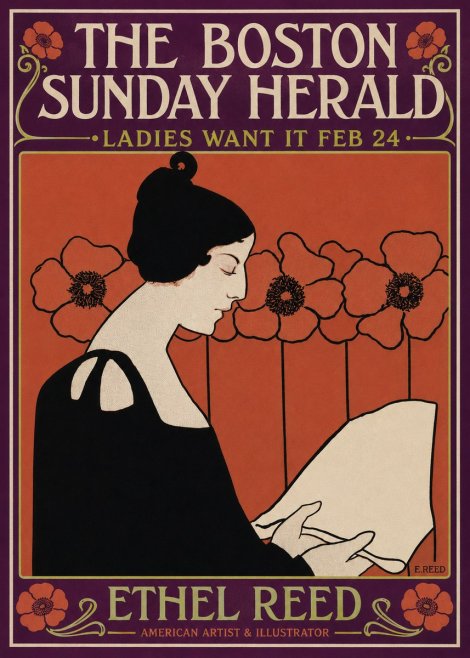 Ethel Reed The Boston Sunday Herald - Ladies Want It Feb 24 No4 - Plakat