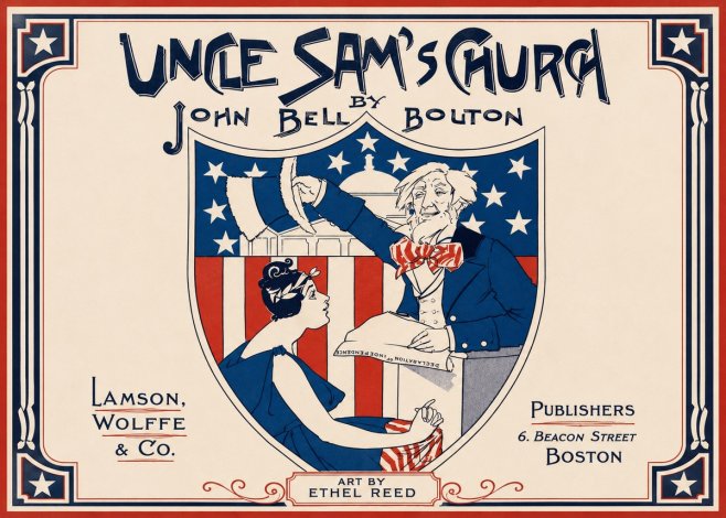 Ethel Reed Uncle Sam's Church No2 - Plakat