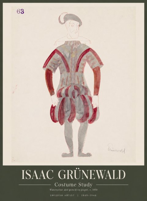 Isaac Grünewald Costume Study II No1 - Plakat
