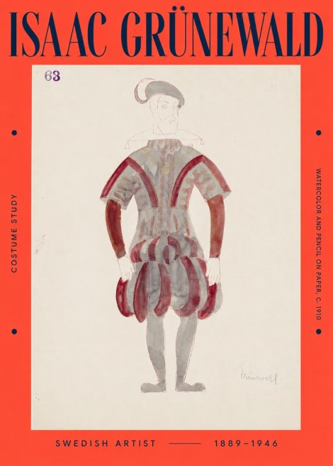 Isaac Grünewald Costume Study II No2 - Plakat