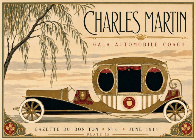 Charles Martin Gala Automobile Coach No3 - Plakat