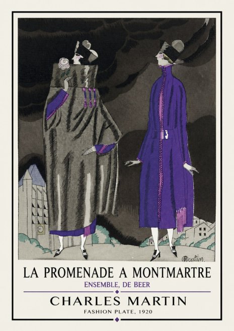 Charles Martin La Promenade a Montmartre No1 - Plakat