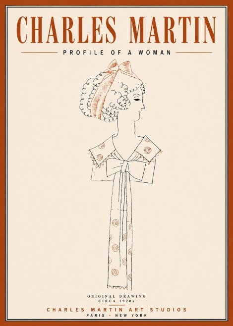 Charles Martin Profile of a Woman No5 - Plakat