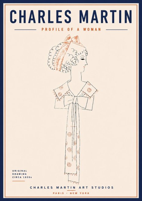 Charles Martin Profile of a Woman No6 - Plakat