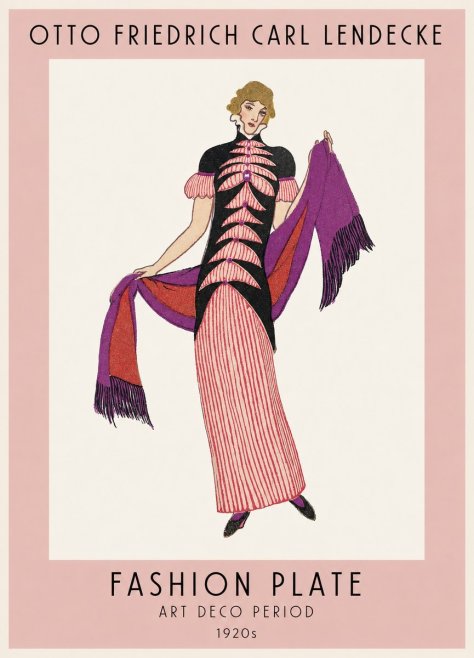 Otto Friedrich Carl Lendecke Fashion Plate I No1 - Plakat