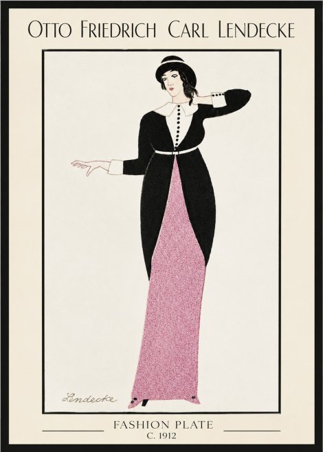 Otto Friedrich Carl Lendecke Fashion Plate II No2 - Plakat