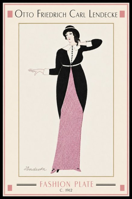 Otto Friedrich Carl Lendecke Fashion Plate II No4 - Plakat
