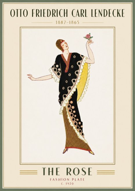 Otto Friedrich Carl Lendecke Fashion Plate III No5 - Plakat