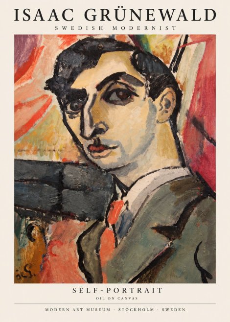 Isaac Grünewald Woman in Interior No6 - Plakat