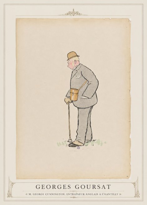 Georges Goursat M. George Cunnington, Entraîneur Anglais À Chantilly No1 - Plakat