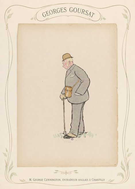 Georges Goursat M. George Cunnington, Entraîneur Anglais À Chantilly No4 - Plakat