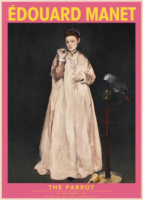 Édouard Manet The Parrot No2 - Plakat