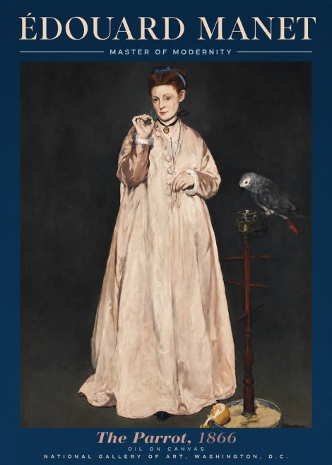 Édouard Manet The Parrot No3 - Plakat