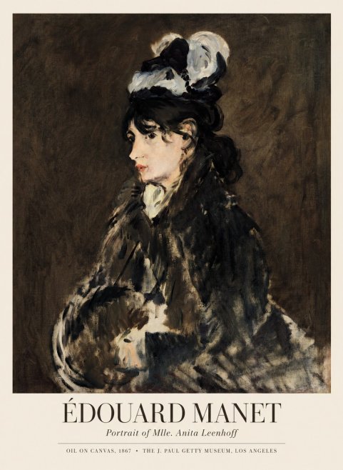 Édouard Manet Portrait of Mlle. Anita Leenhoff No1 - Plakat