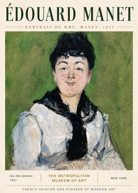 Édouard Manet Portrait of Mme. Manet No6 - Plakat