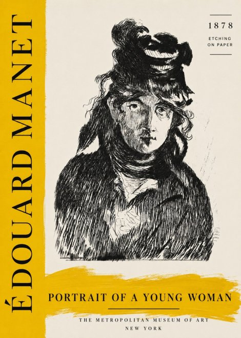 Édouard Manet Portrait of a Young Woman I No3 - Plakat
