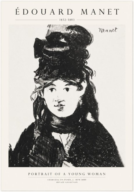 Édouard Manet Portrait of a Young Woman II No1 - Plakat