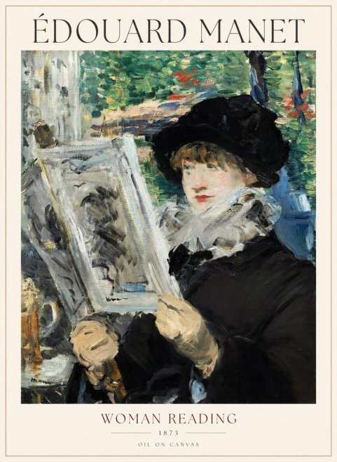 Édouard Manet Woman Reading No1 - Plakat