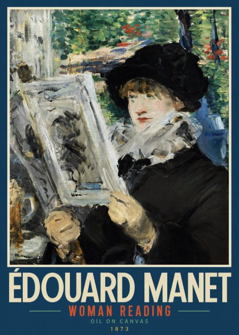 Édouard Manet Woman Reading No2 - Plakat