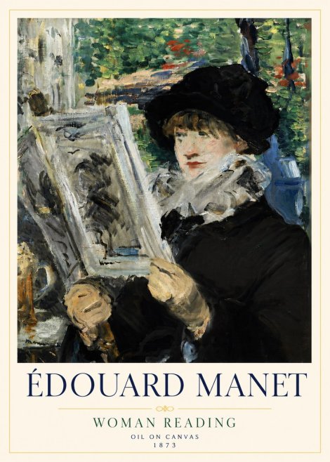 Édouard Manet Woman Reading No4 - Plakat