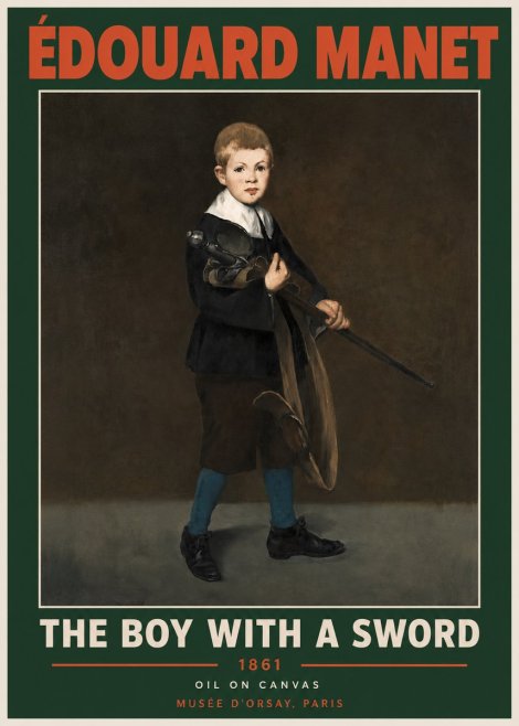 Édouard Manet The Boy with a Sword No2 - Plakat