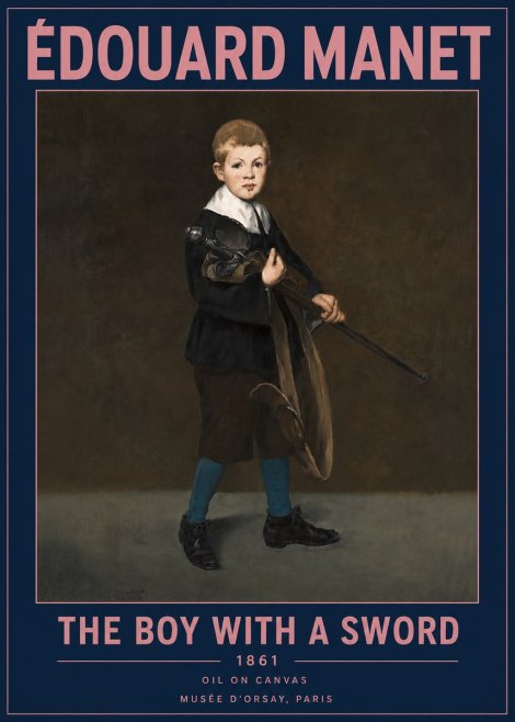 Édouard Manet The Boy with a Sword No4 - Plakat