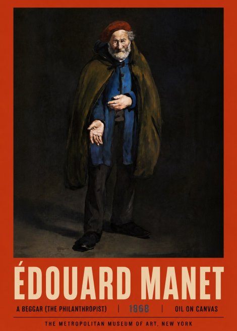 Édouard Manet A Beggar (the Philanthropist) No4 - Plakat
