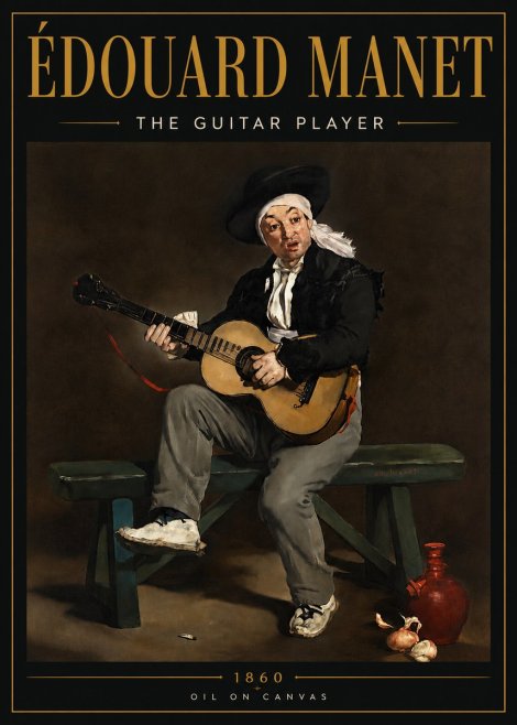 Édouard Manet The Guitar Player No4 - Plakat