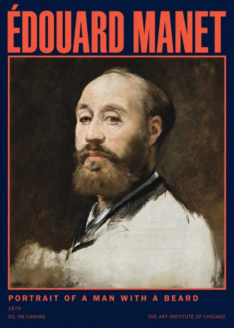Édouard Manet Portrait of a Man with a Beard No2 - Plakat