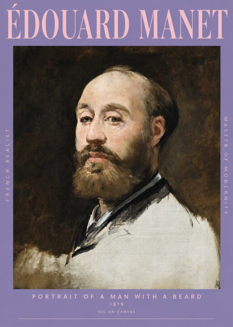 Édouard Manet Portrait of a Man with a Beard No3 - Plakat
