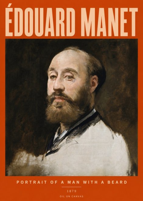Édouard Manet Portrait of a Man with a Beard No5 - Plakat