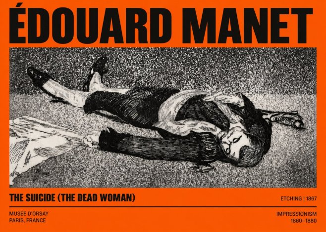 Édouard Manet The Suicide (the Dead Woman) No2 - Plakat