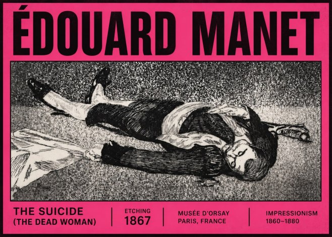 Édouard Manet The Suicide (the Dead Woman) No5 - Plakat