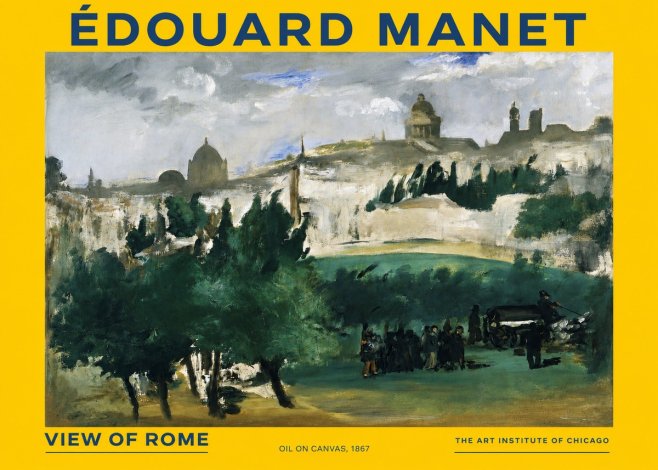 Édouard Manet View of Rome No2 - Plakat