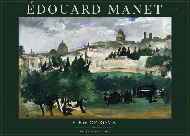 Édouard Manet View of Rome No3 - Plakat