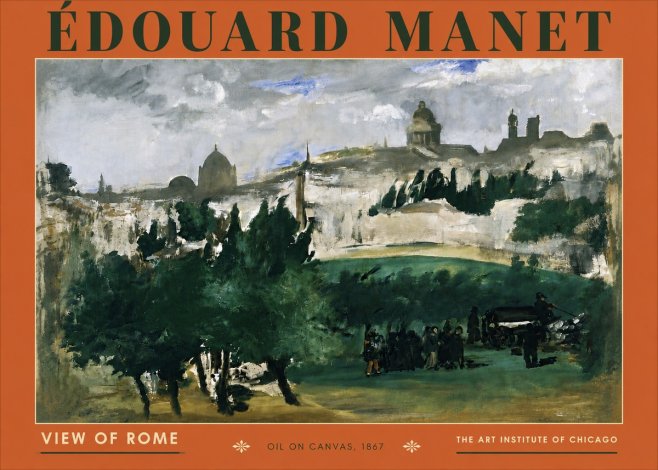 Édouard Manet View of Rome No6 - Plakat