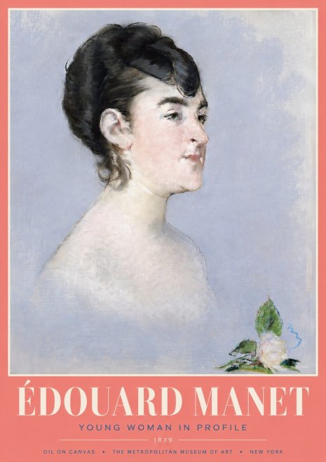 Édouard Manet Young Woman in Profile No3 - Plakat
